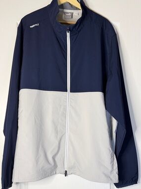 PUMA Golf Monterey Wind Jacket Men’s XXL Navy Blazer Ash Gray 621516-03